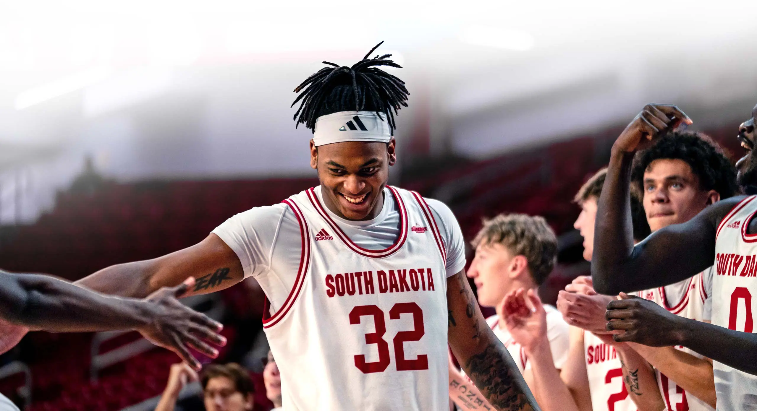 Softball team celebrating